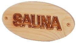Sauna Beschriftungstafel